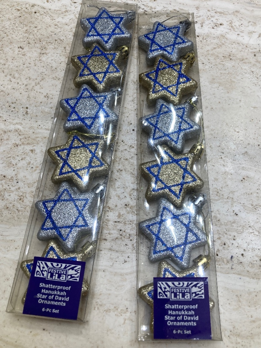 Glitter Star of David Hanukkah Hanging Ornament